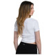 Target Γυναικεία κοντομάνικη μπλούζα Cotton Rib 2x1 Crop Top